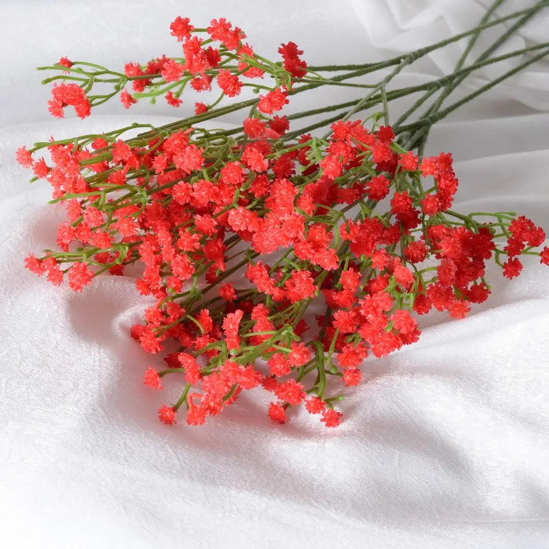 50 Gypsophiles Artificielles Rouge