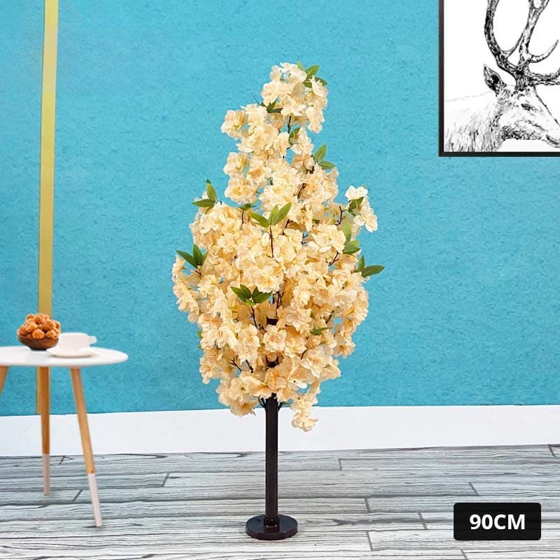 Arbre Cerisier Artificiel Champagne 90cm
