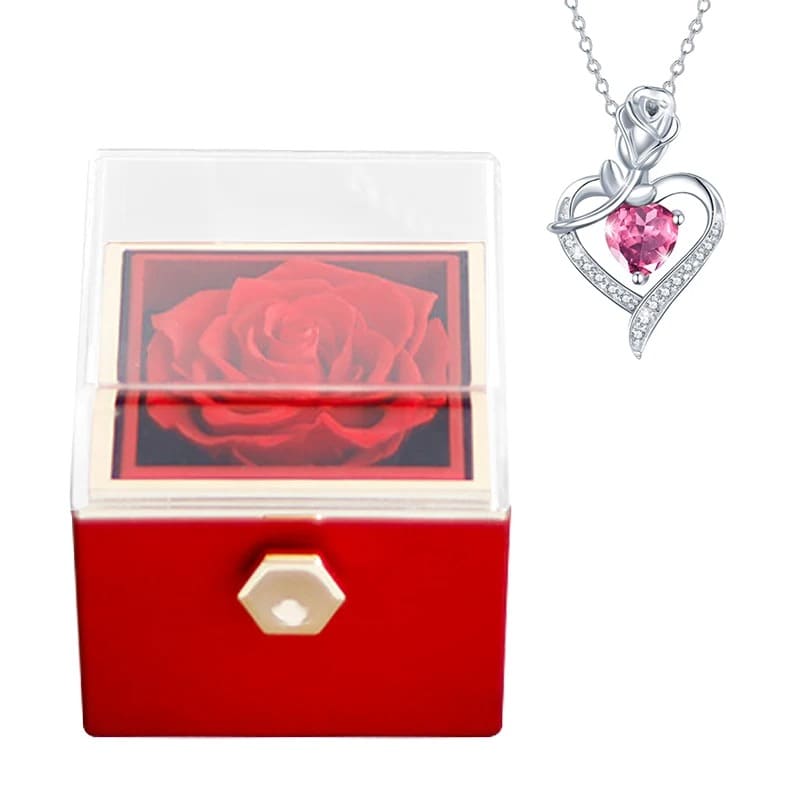 Bijoux Saint Valentin - Rose Éternelle Fleur