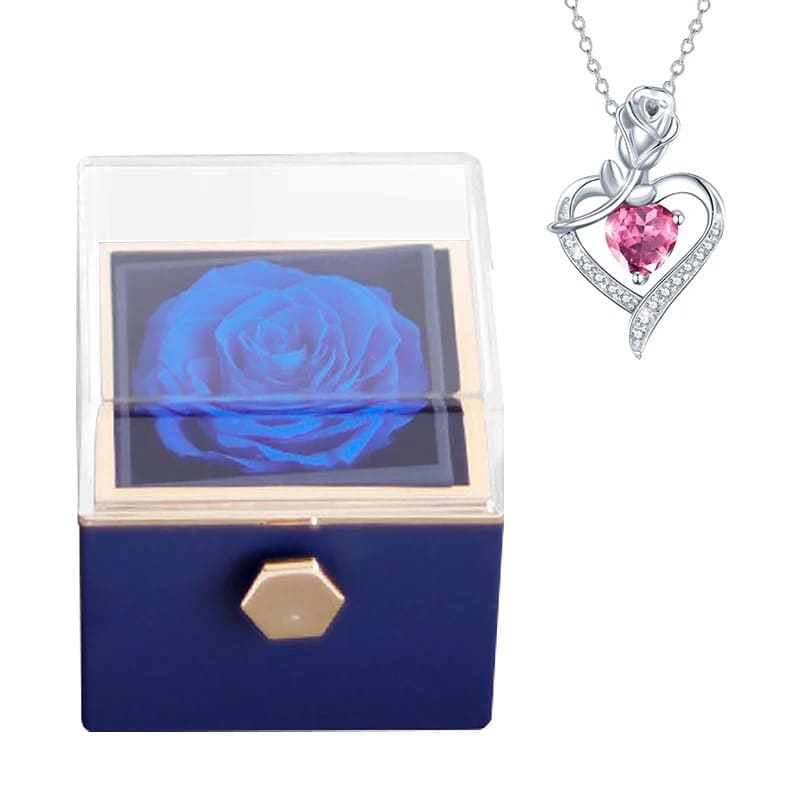 Bijoux Saint Valentin - Rose Éternelle Pendentif