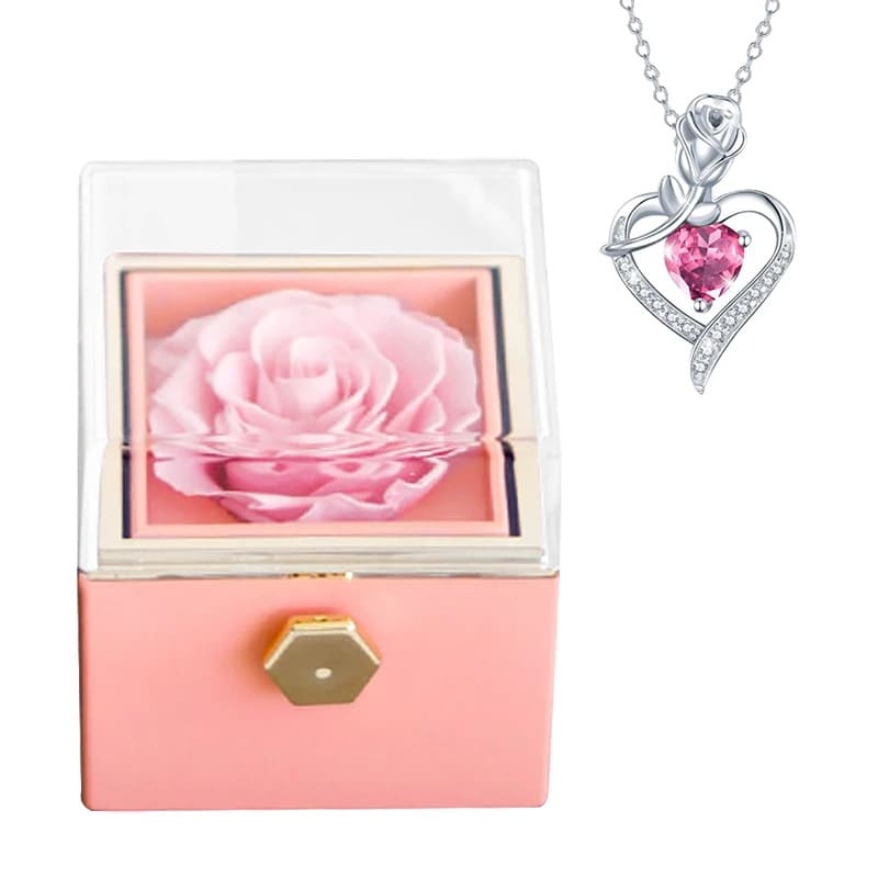 Bijoux Saint Valentin - Rose Éternelle Rotative