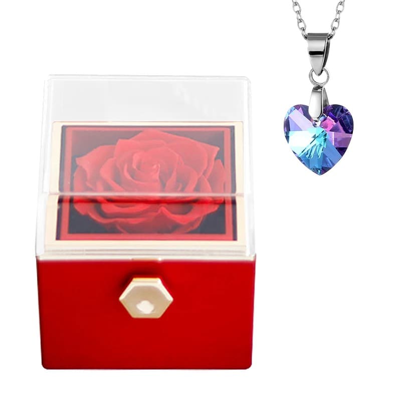 Bijoux Saint Valentin - Rose Éternelle Rouge