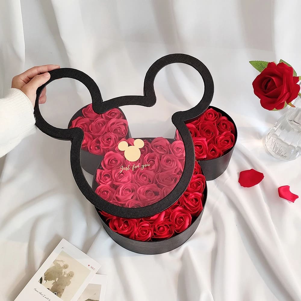 Boîte Roses Éternelles Mickey Noir