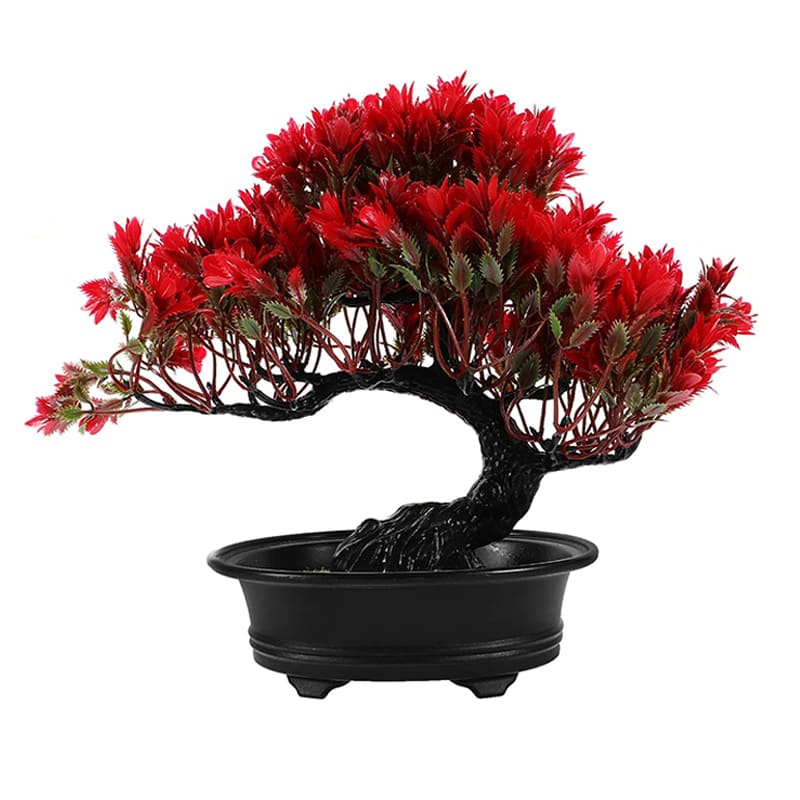 Bonsaï Artificiel Rouge Plastique