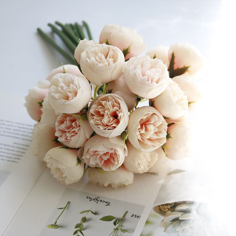 Bouquet Fausses Pivoines Champagne