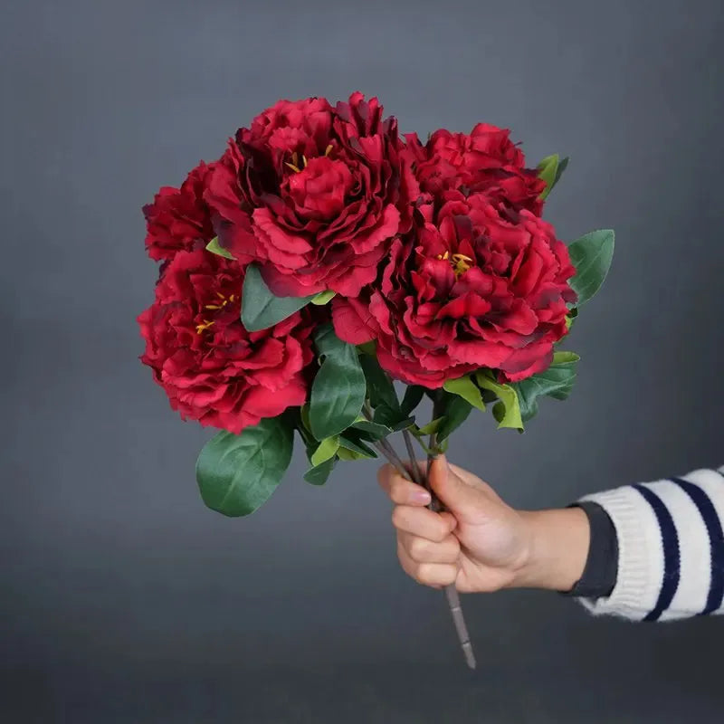 Bouquet Pivoines de Chine Rouge