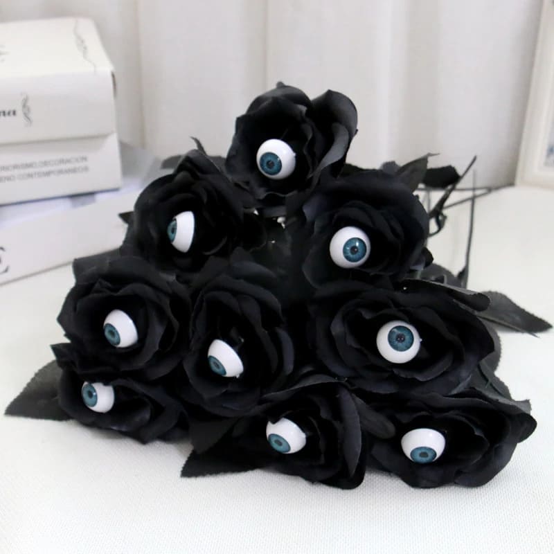 Bouquet Rose d'Halloween Noir