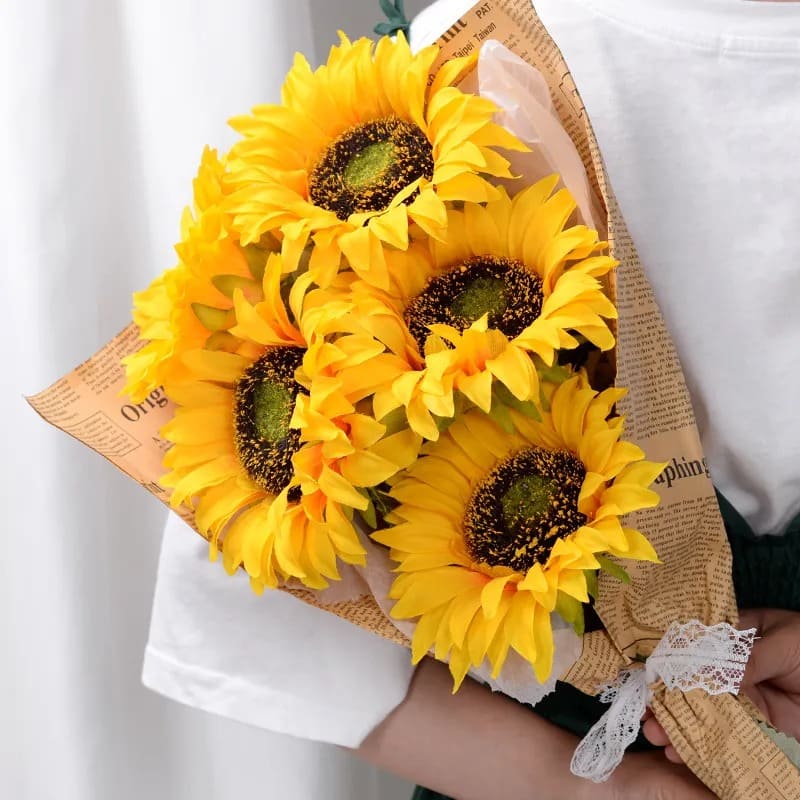 Bouquet Tournesol Artificiel Jaune
