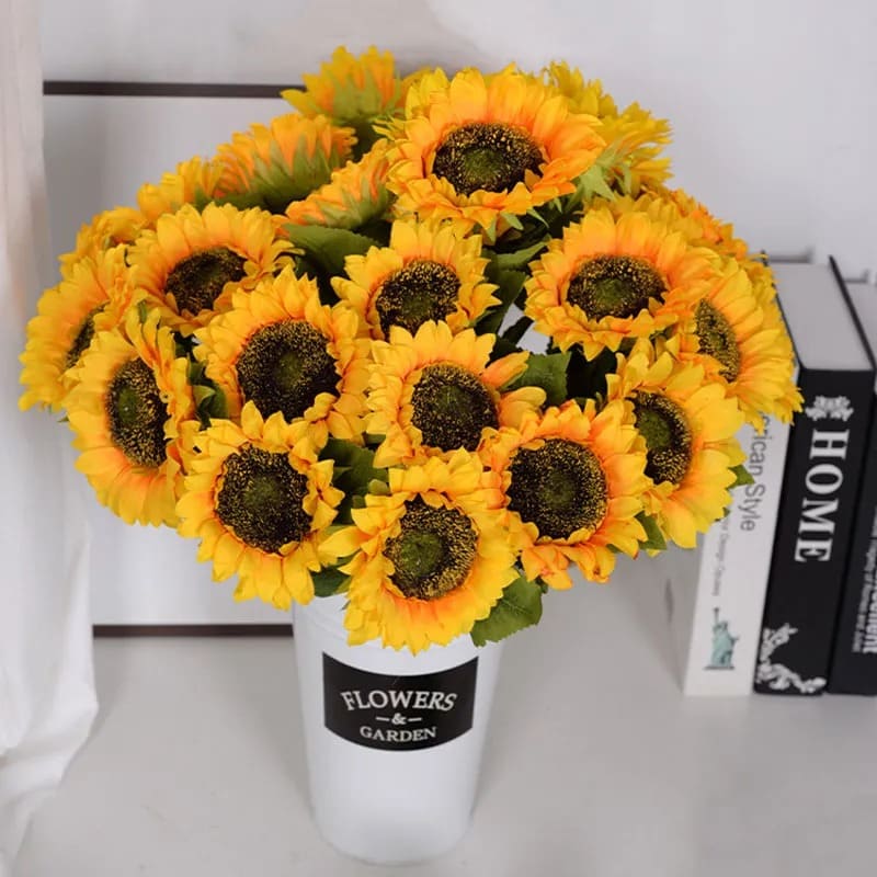 Bouquet Tournesol Artificiel Vase