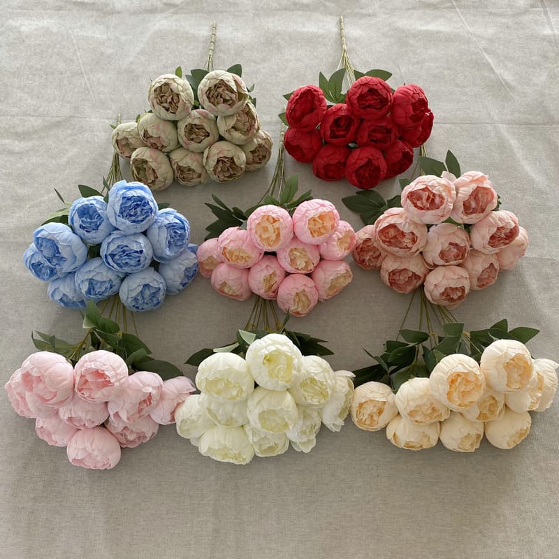 Bouquet de 10 Pivoines Artificielles Fleurs