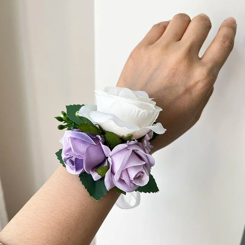 Bouquet de Fleurs Mariage Blanc et Violet