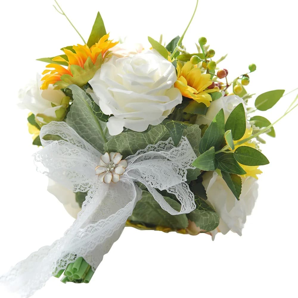 Bouquet de Mariée Artificiel Jaune