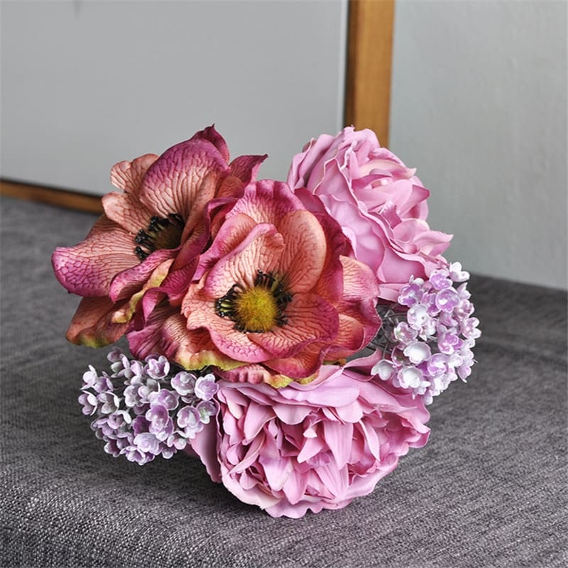 Bouquet de Pivoines et d'Anémones Rose