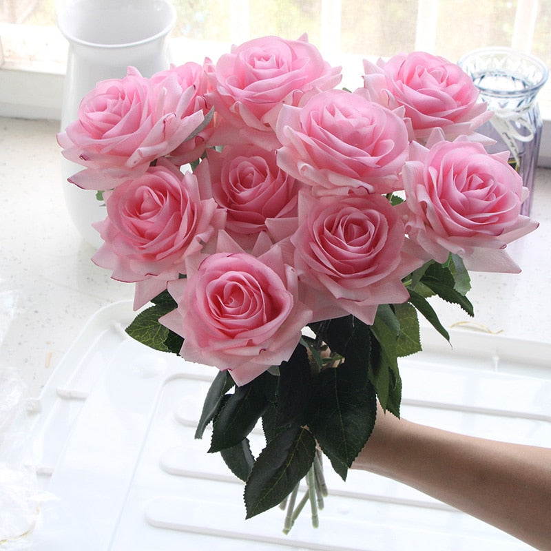 Bouquet de Roses Artificielles Rose