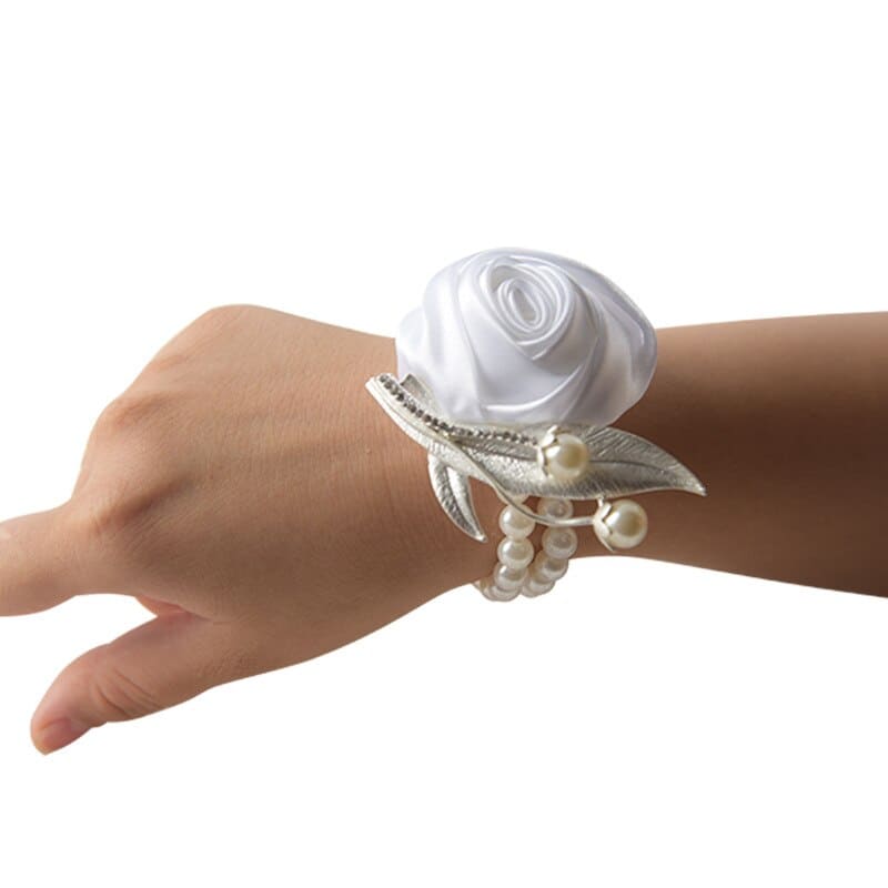 Bracelet de Rose Mariage Blanc