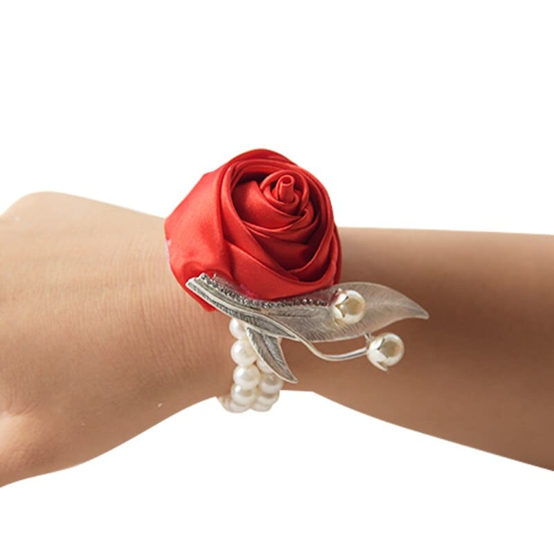 Bracelet de Rose Mariage Rouge