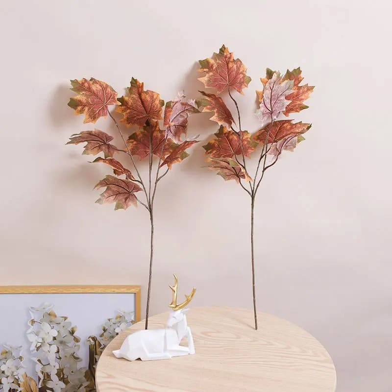 Branche Artificielle d'Érable Automne Orange