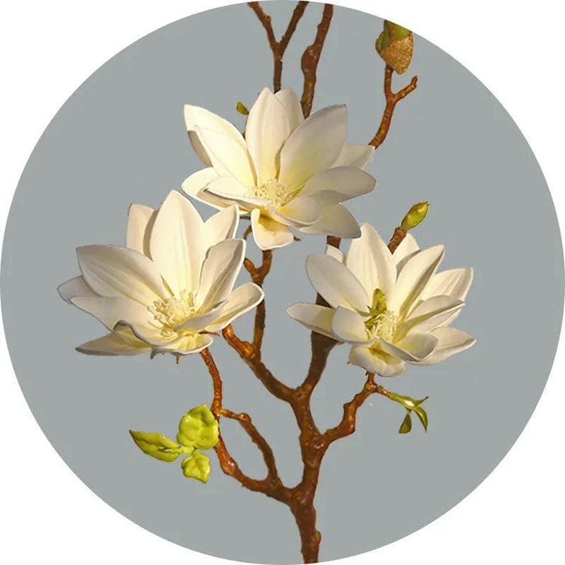 Branche Artificielle de Magnolia en Fleurs