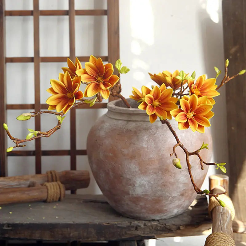 Branche Artificielle de Magnolia en Fleurs