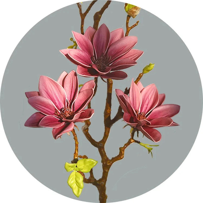 Branche Artificielle de Magnolia en Fleurs