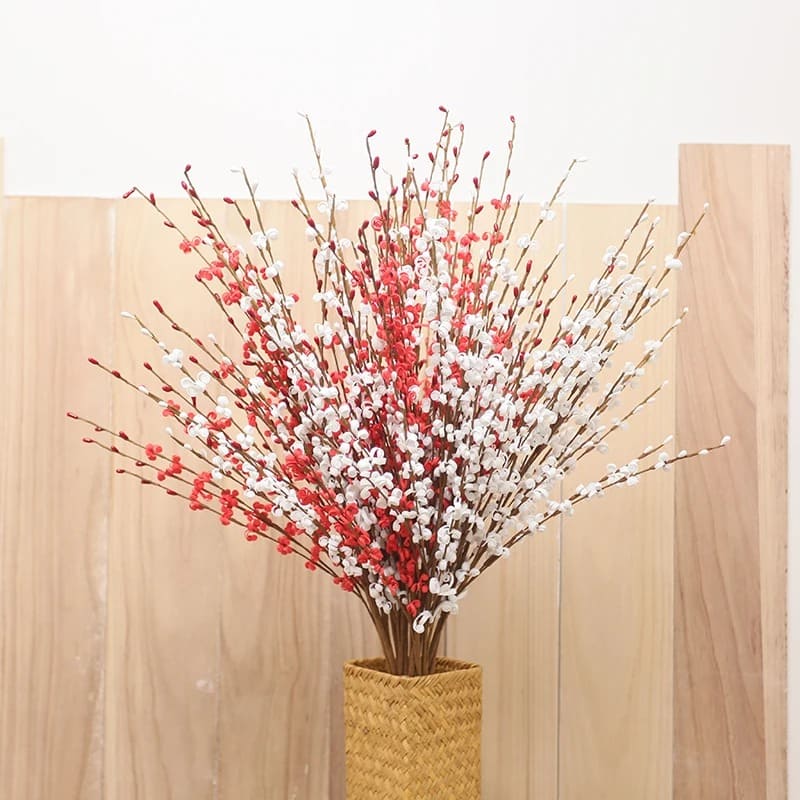 Branche Fleurs en Plastiques Vase