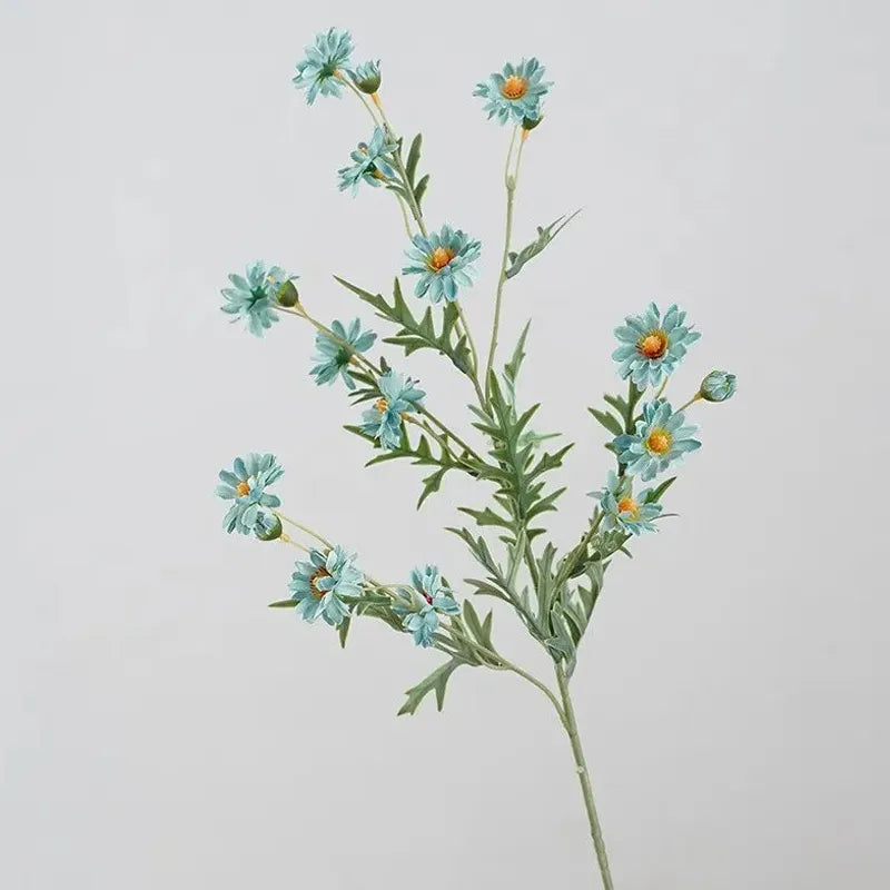 Branche Marguerite Artificielle Bleu Vert