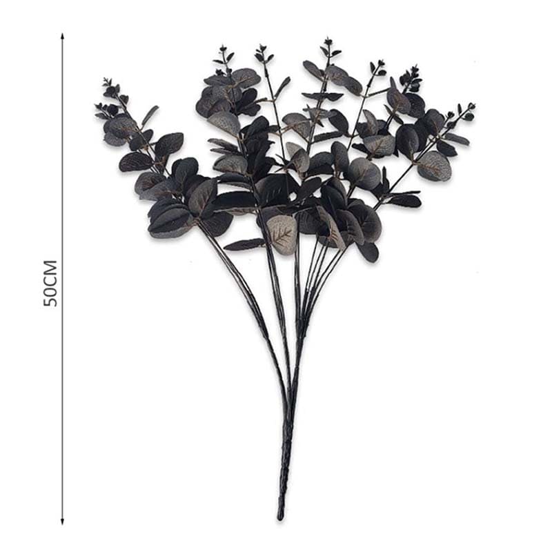 Branche d'Eucalyptus Artificielle Noire