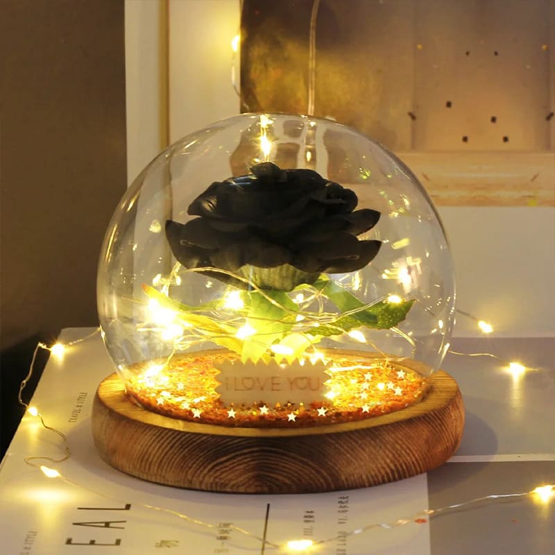 Cadeau Rose Éternelle Noir