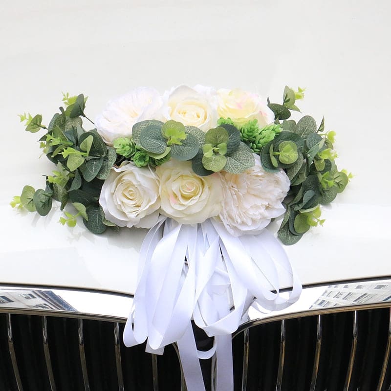 Capot Fleur Voiture Mariage Banc