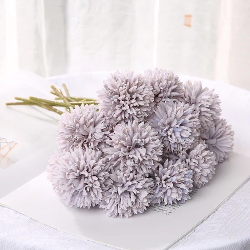 Chrysanthème Artificiel Gris