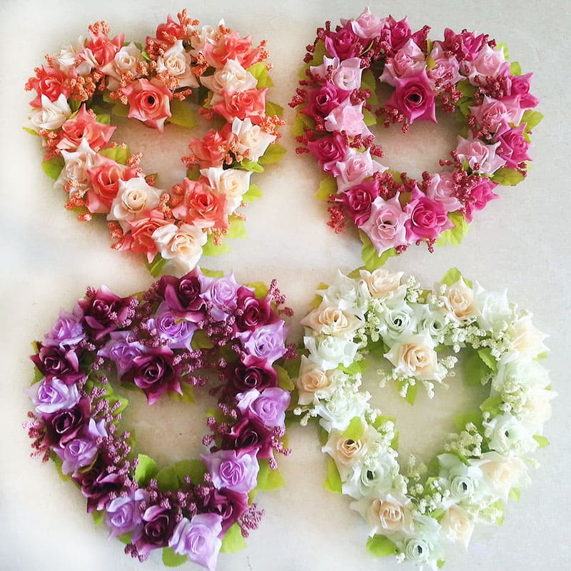 Coeur Fleurs Artificielles Deuil