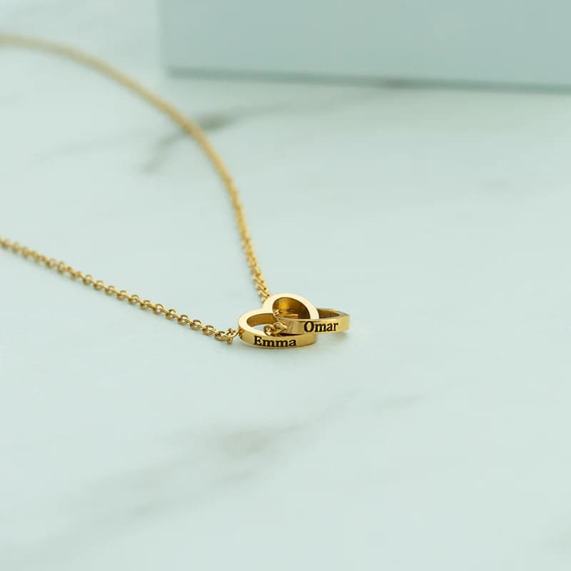 Coffret Rose Éternelle avec Collier Personnalisé Gravure