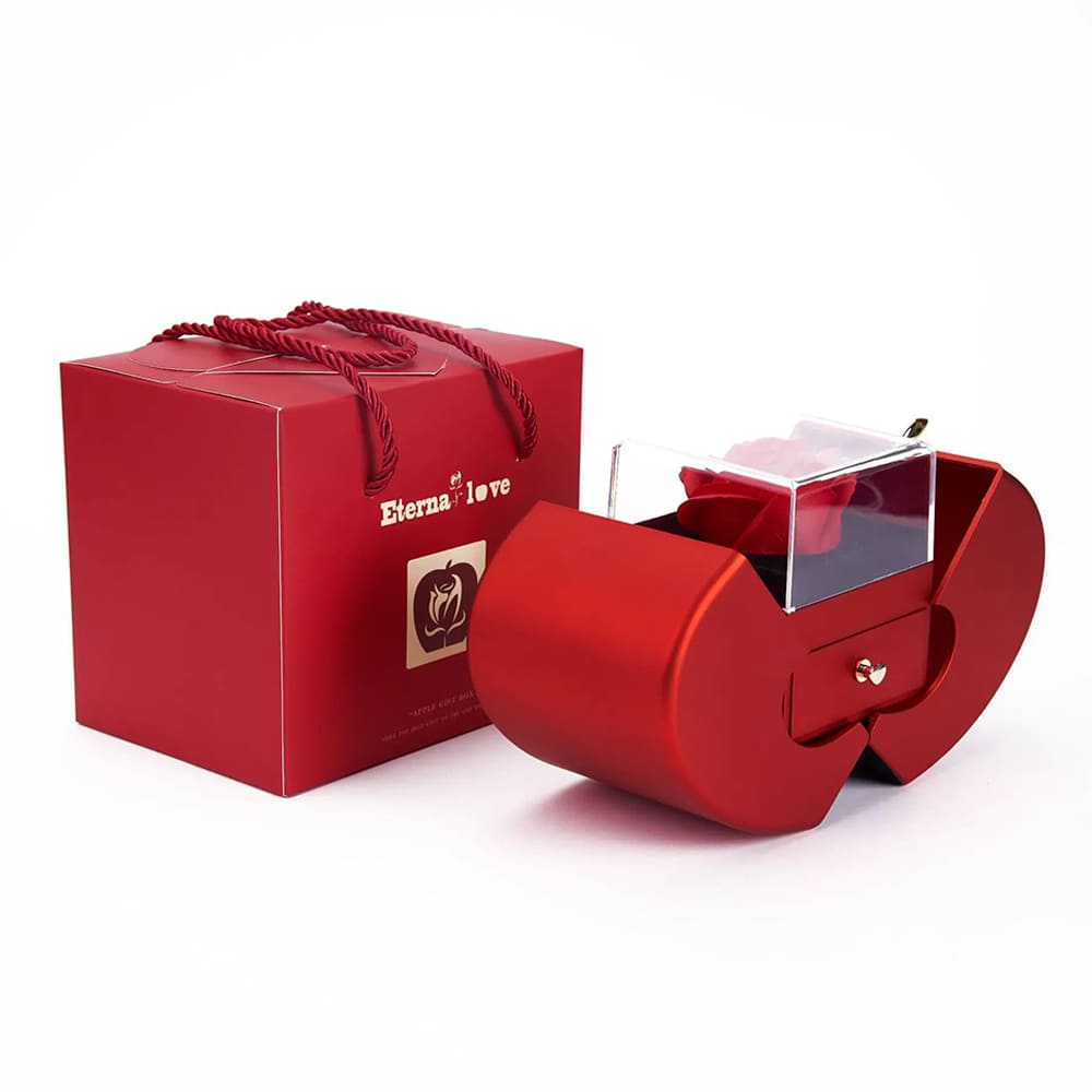 Collier Je T'aime en 100 Langues Rose Éternelle