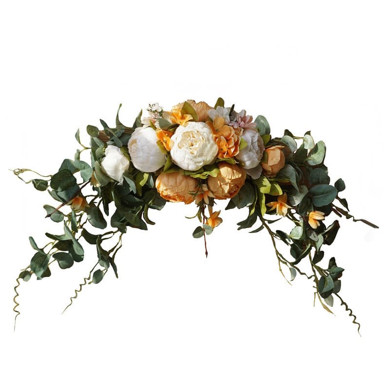 Composition Fleurs Artificielles Orange