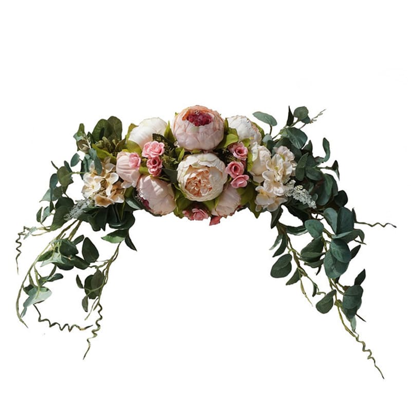 Composition Fleurs Artificielles Rose Clair