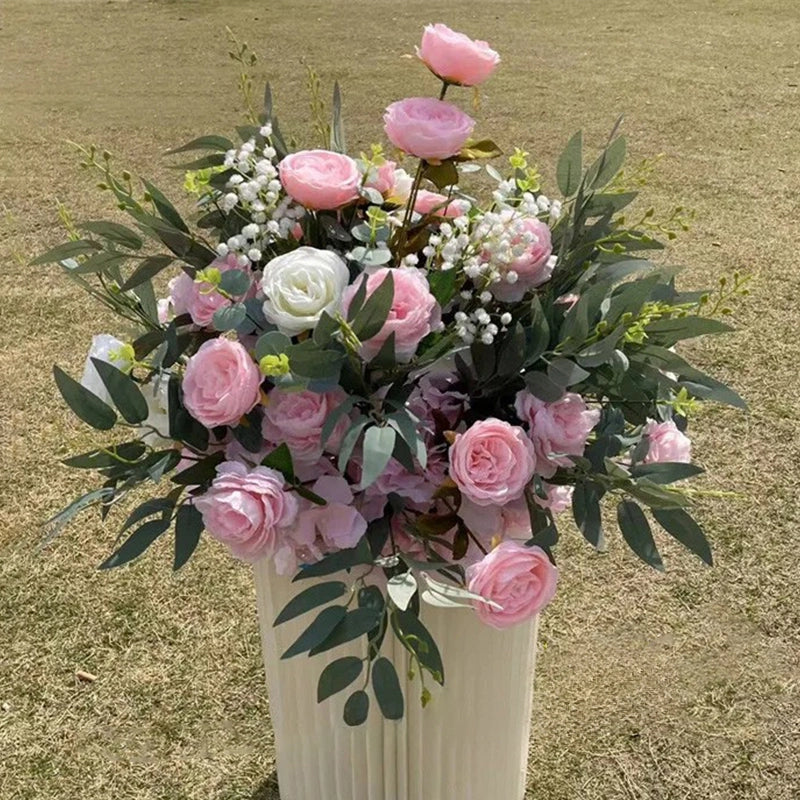 Composition Florale Artificielle Rose 60cm