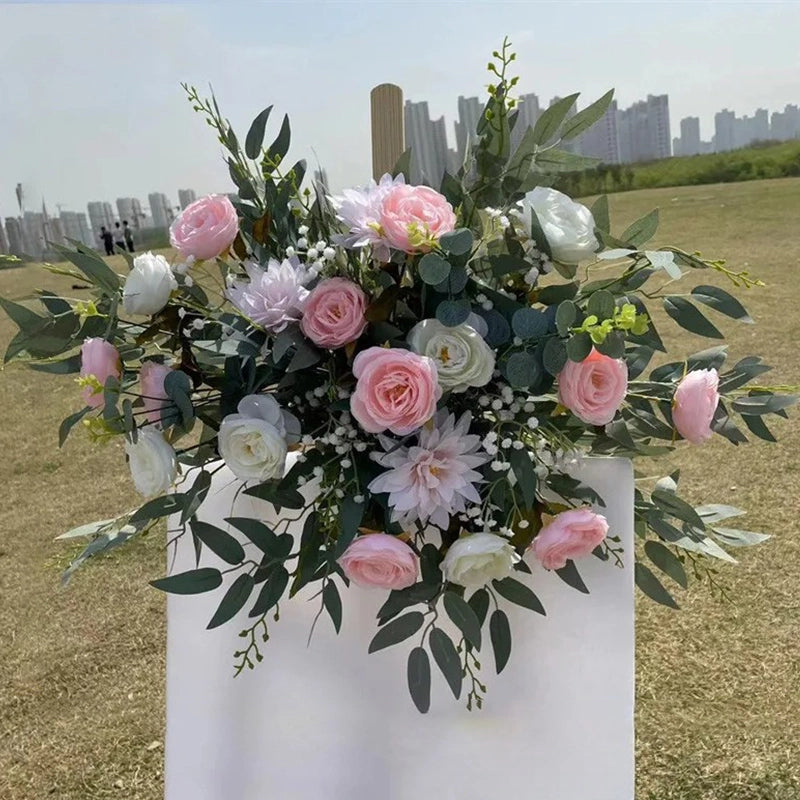 Composition Florale Artificielle Rose 70cm
