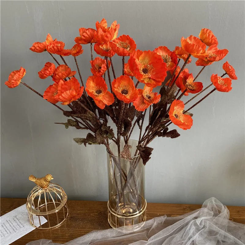 Coquelicot Artificiel Vintage Fleur