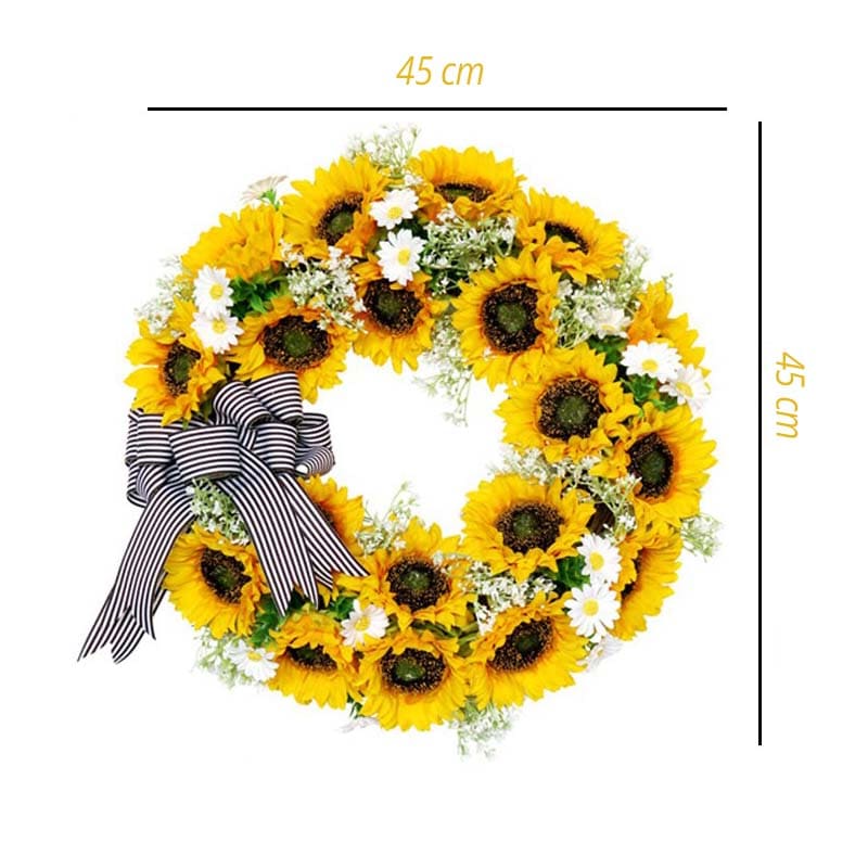 Couronne de Fleurs Tournesol 45cm