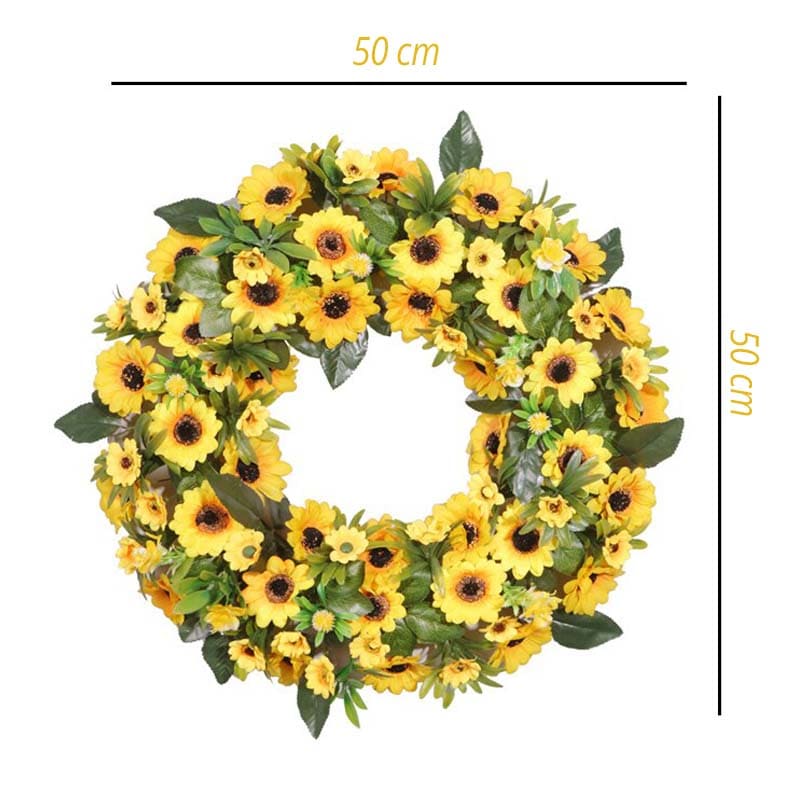 Couronne de Fleurs Tournesol 50cm