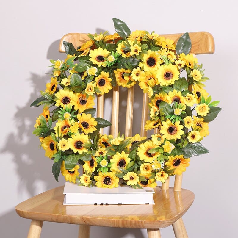 Couronne de Fleurs Tournesol Artificielle