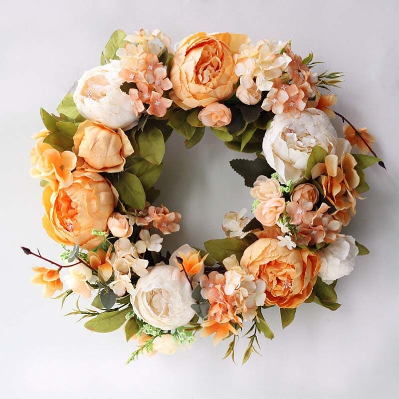 Couronne de Pivoines Orange