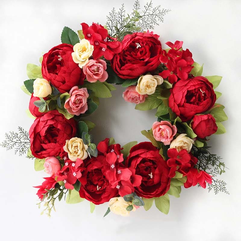 Couronne de Pivoines Rouge