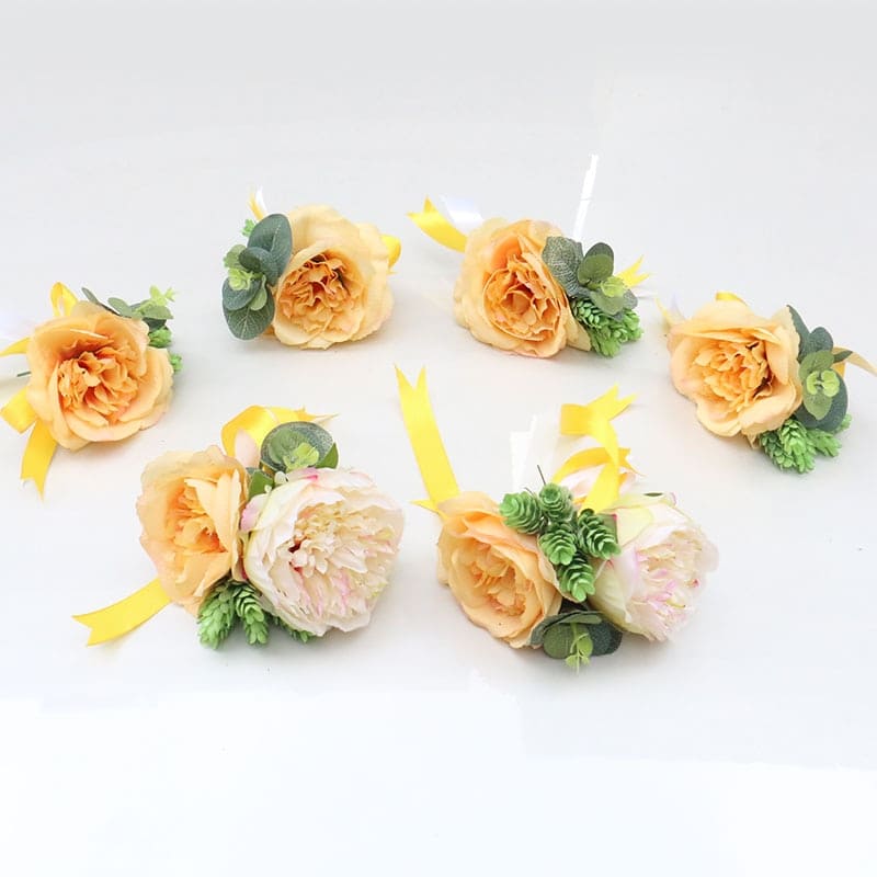 Décoration Voiture Mariage Fleurs Jaune