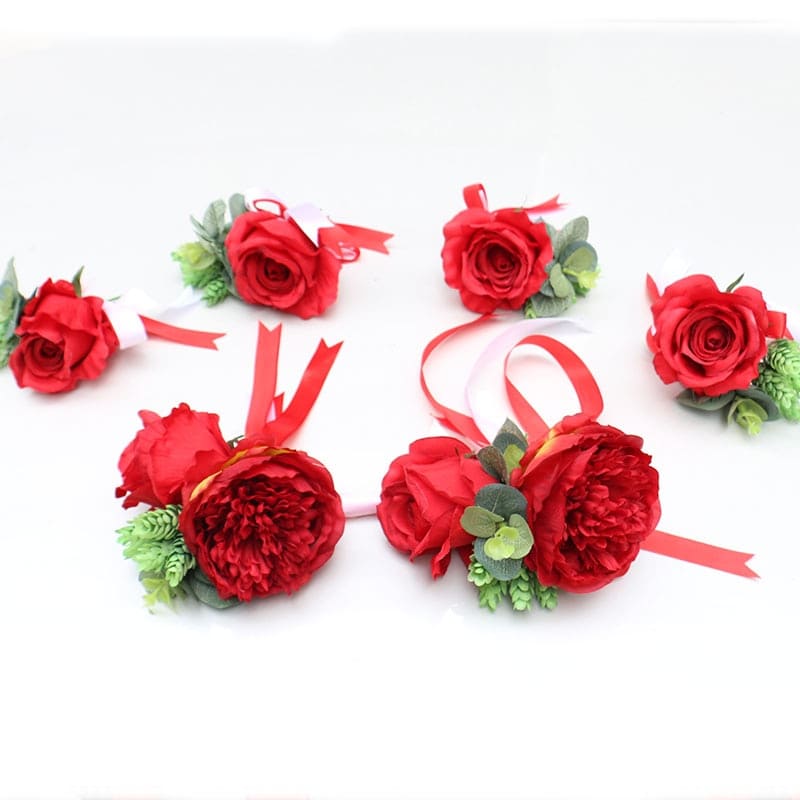 Décoration Voiture Mariage Fleurs Rouge