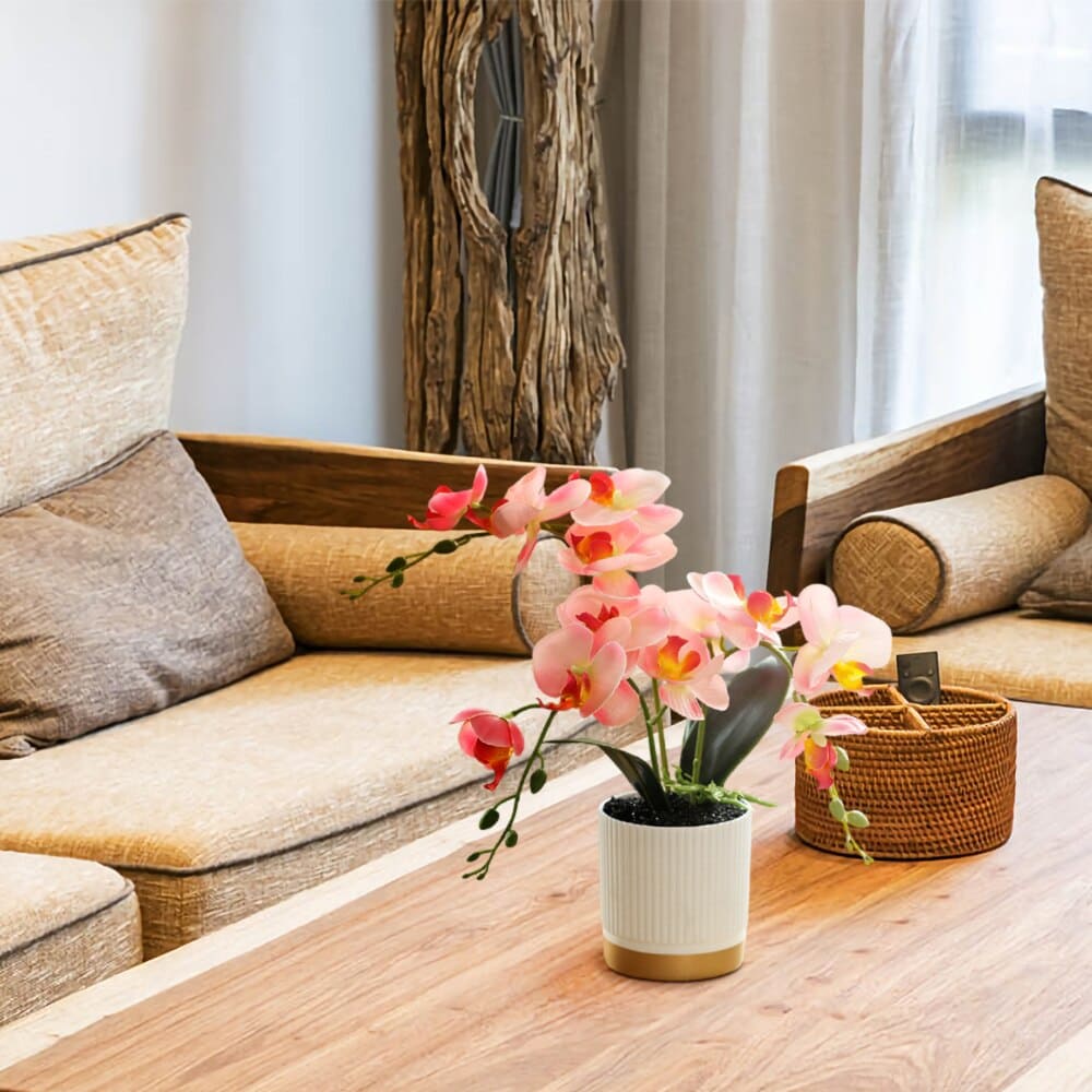 Fausse Orchidée Rose Salon