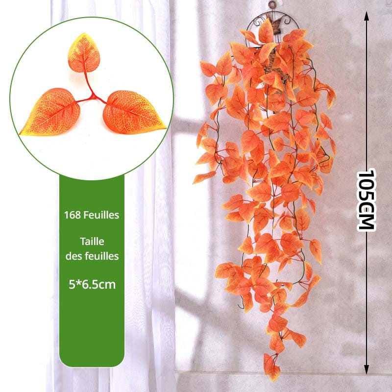 Fausses Plantes Retombantes Orange