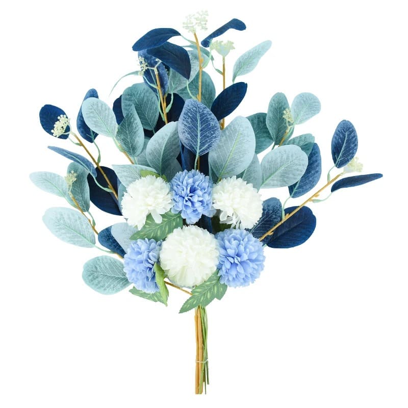 Faux Hortensia Bleu et Bleu Clair
