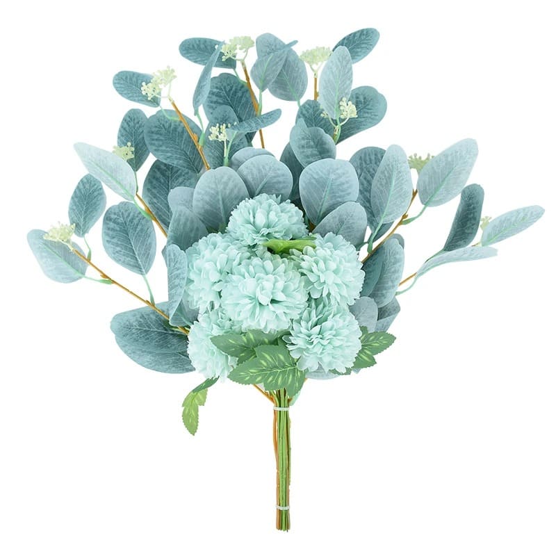 Faux Hortensia Bleu Vert