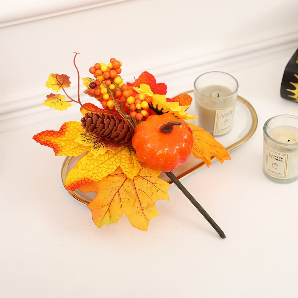 Feuille d'Érable Citrouille d'Halloween Pin